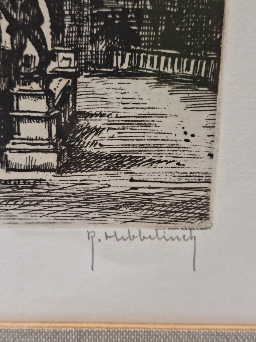Het Steen met Lange Wapper, Antwerpen - gesigneerde ets 96/150 - Roger Hebbelinck - foto 7