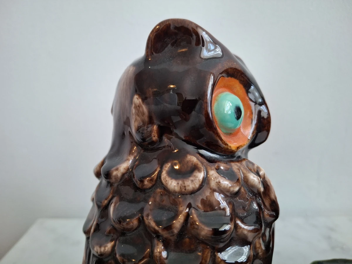 Paar Vintage Majolica Uilen Boekensteunen – St. Peter Graz - foto 6