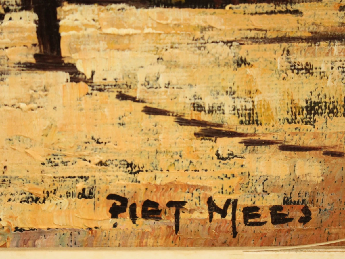Piet Mees – winters rivierlandschap bij rode avondzon - foto 8