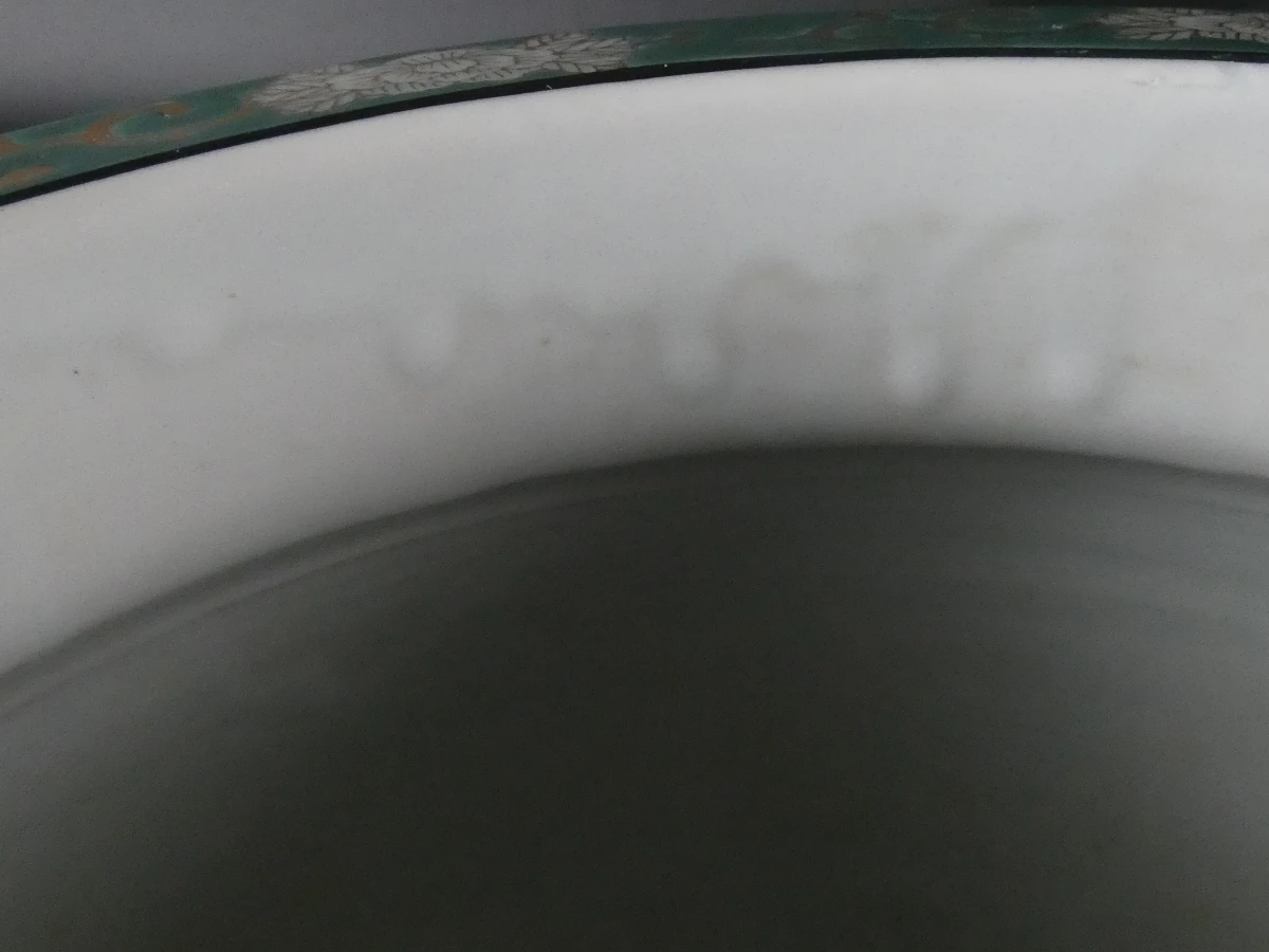 Handbeschilderde porseleinen cachepot in Japanse Imari-stijl - foto 6