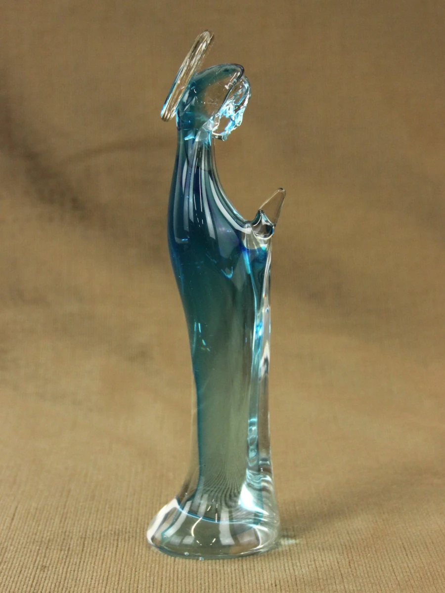 Madonna (Heilige Maagd Maria) beeld van handgeblazen glas. - foto 5