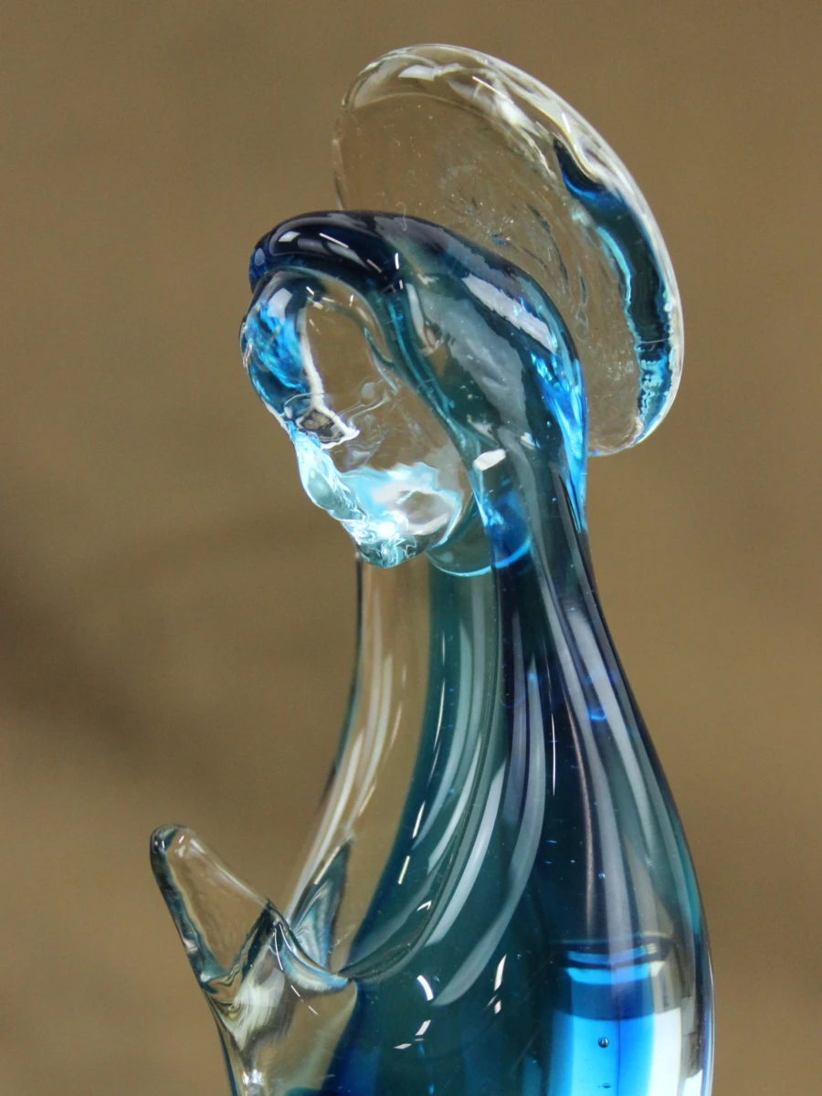 Madonna (Heilige Maagd Maria) beeld van handgeblazen glas. - foto 7