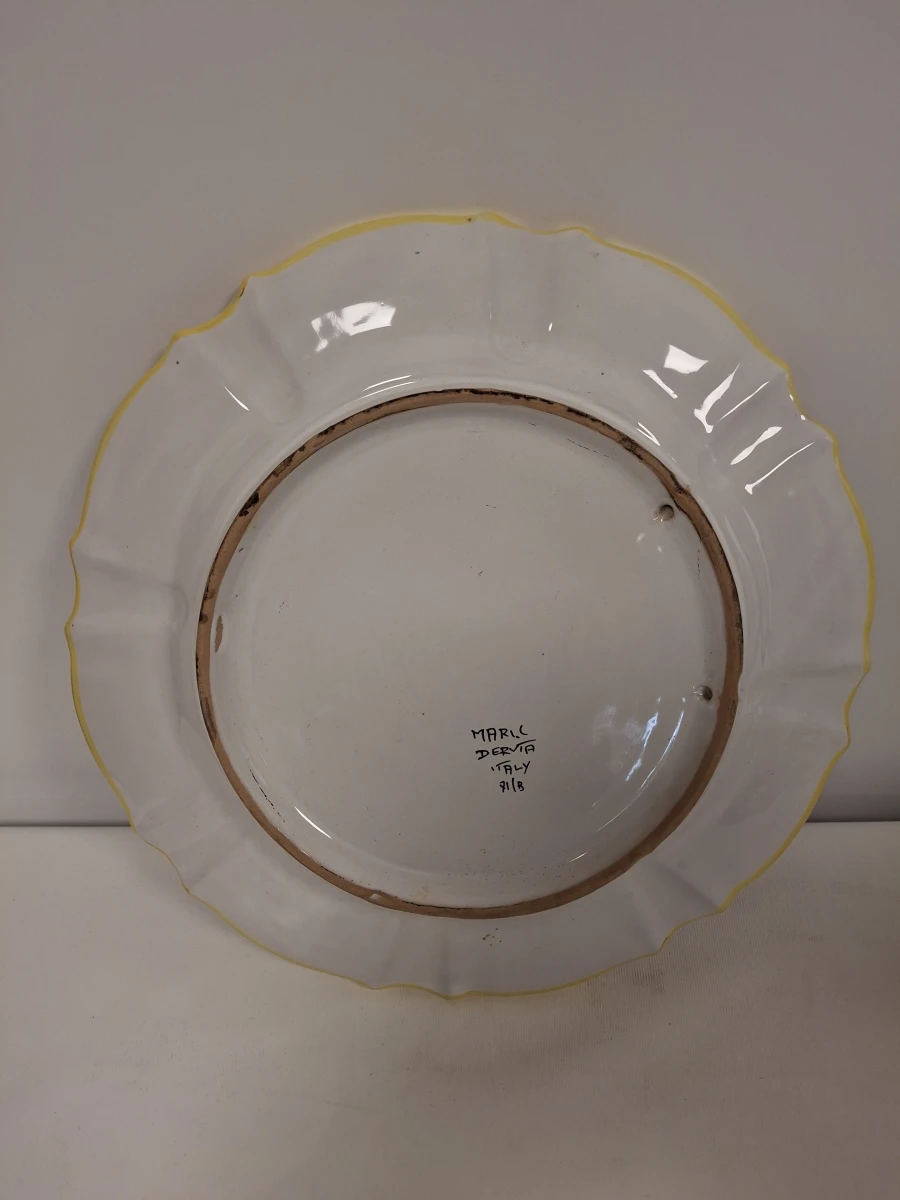Keramische pot met deksel en bord van Mari C Deruta Italy - foto 7