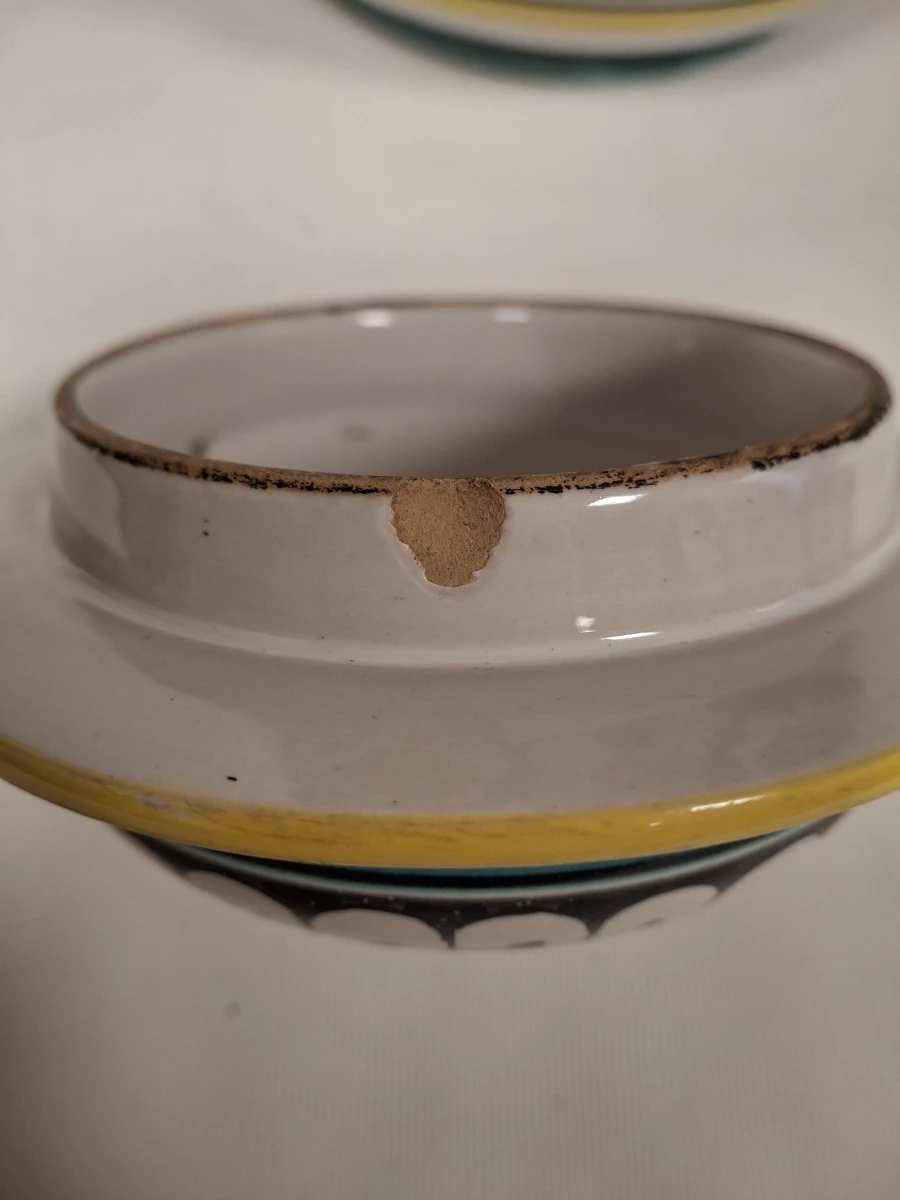 Keramische pot met deksel en bord van Mari C Deruta Italy - foto 3