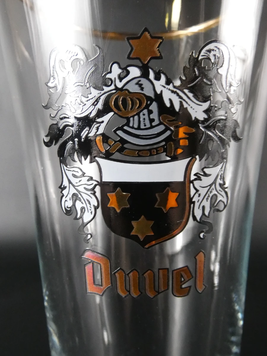 Set van 6 Duvel bierglazen met gouden rand - foto 5