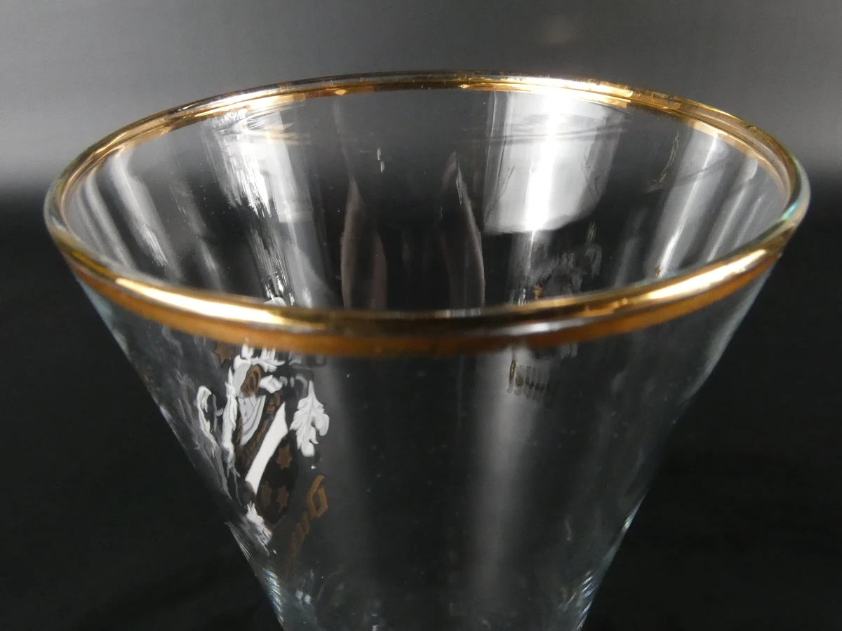 Set van 6 Duvel bierglazen met gouden rand - foto 7