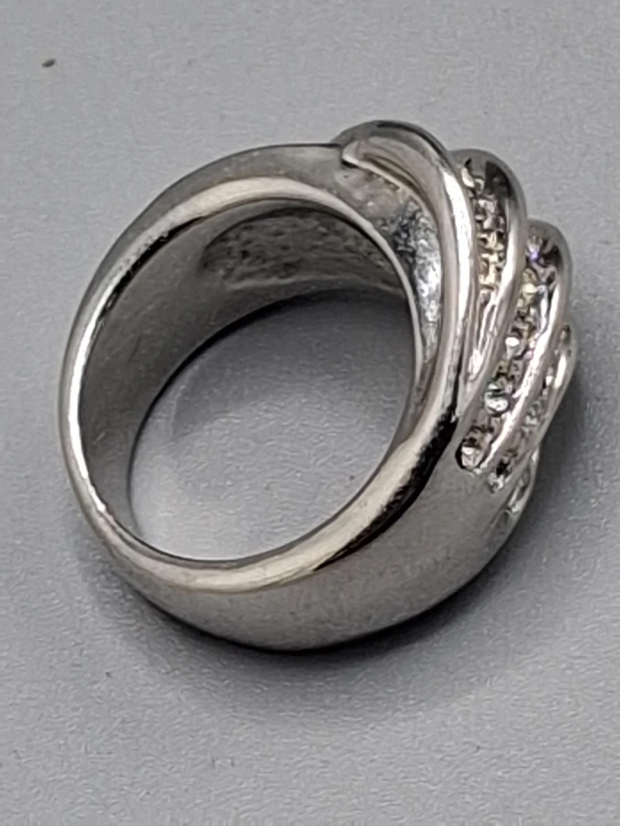 Brede zilverkleurige statement ring - foto 2