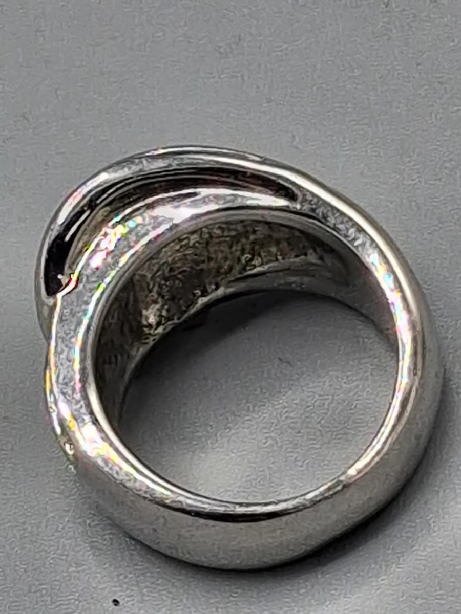 Brede zilverkleurige statement ring - foto 3