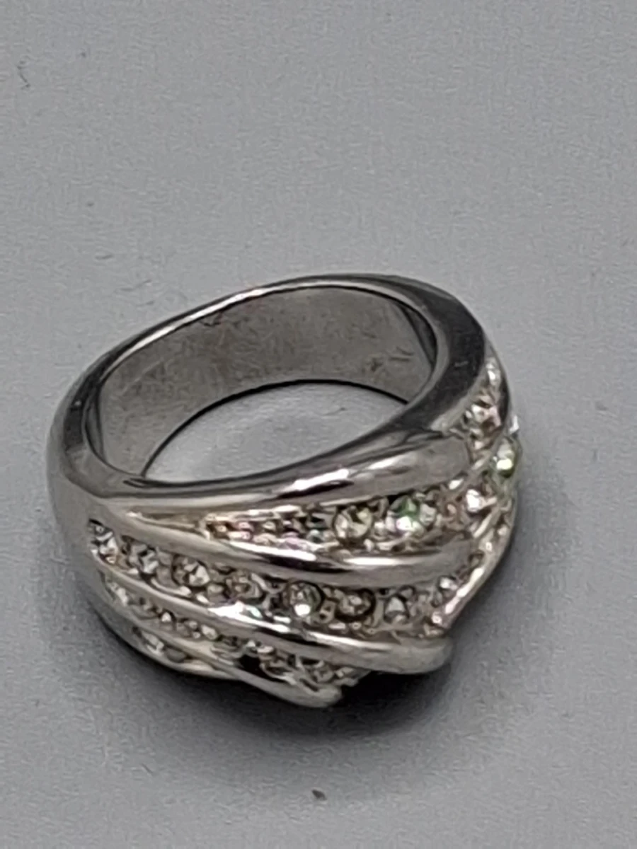 Brede zilverkleurige statement ring - foto 4