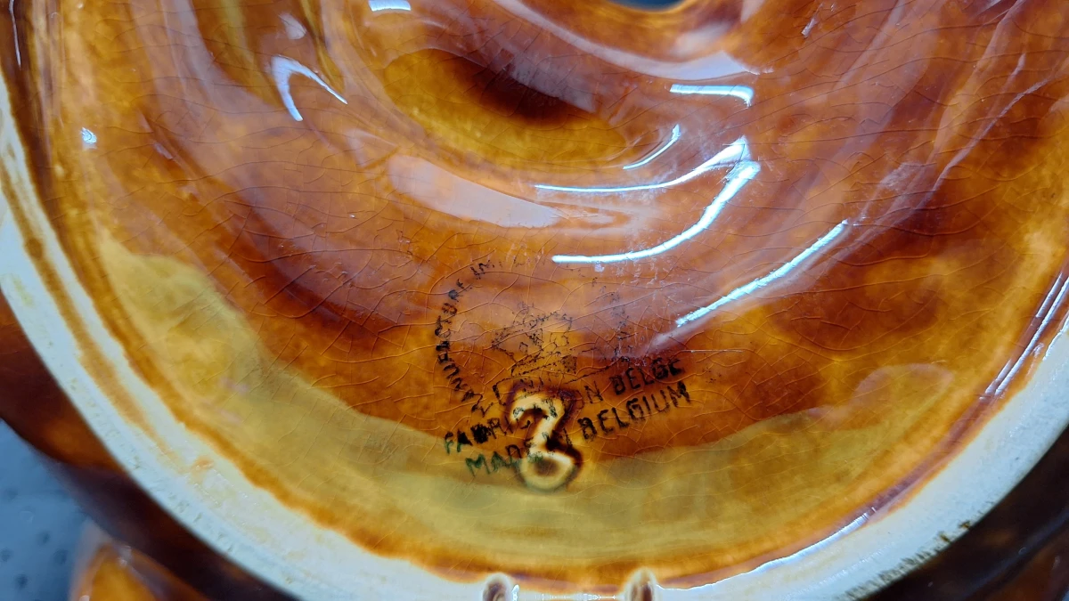 Driedelige set vintage keramieken visvormen en puddingschalen - foto 11