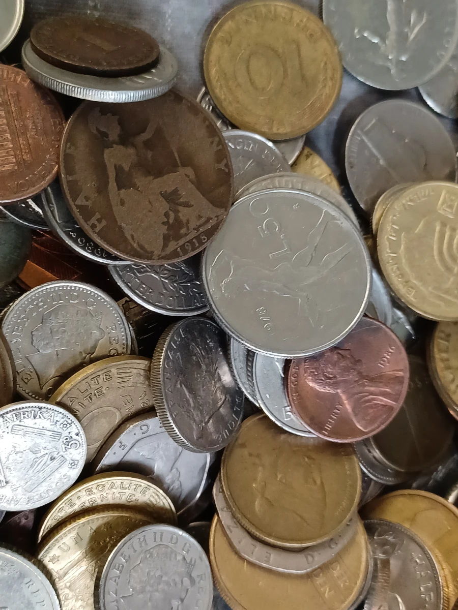 Uniek lot wereldmunten en circulatiegeld - +9,5kg - foto 4