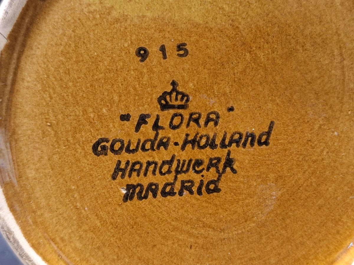 Flora Gouda Holland vaas "Madrid" model 915 - Midden 20ste eeuw - foto 7