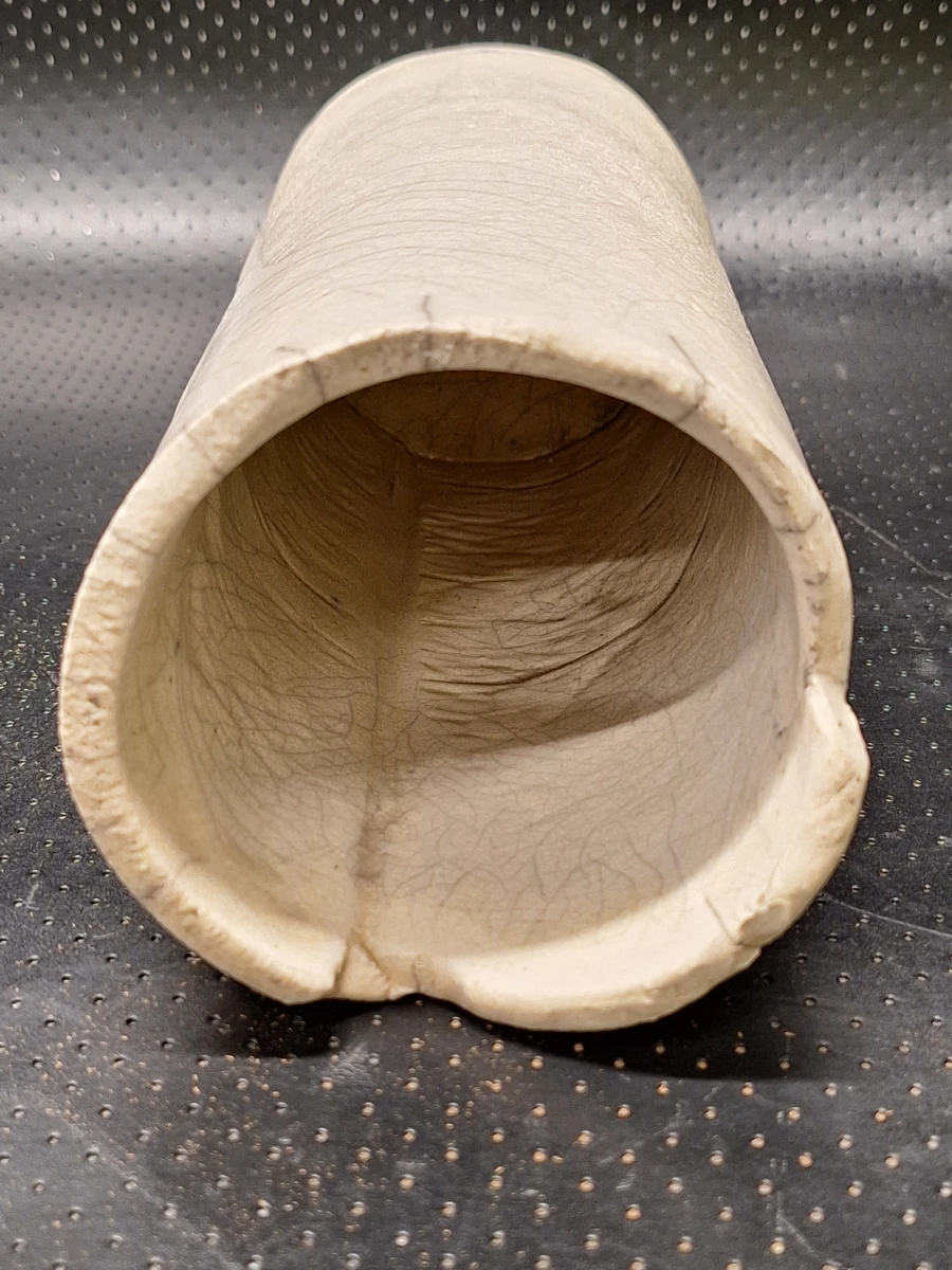 Unieke handgemaakte Raku keramische vaas met natuurlijk boommotief - foto 5