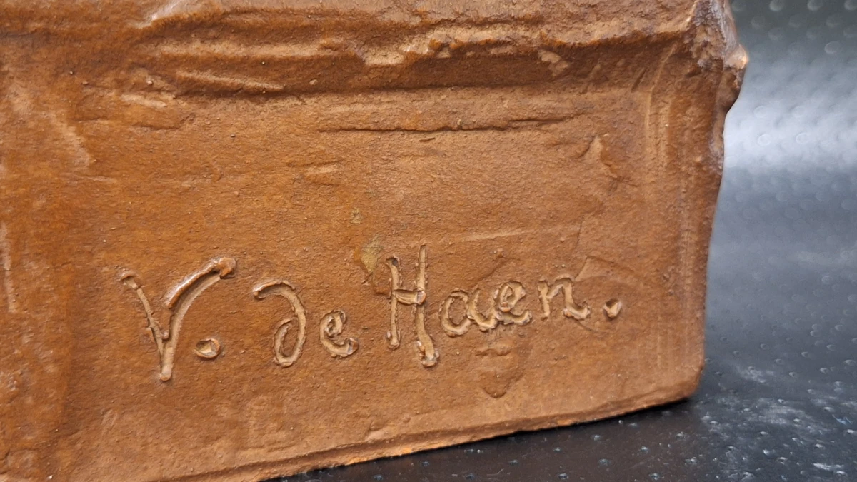 Terracotta buste van man met baard door Victor de Haen - foto 4
