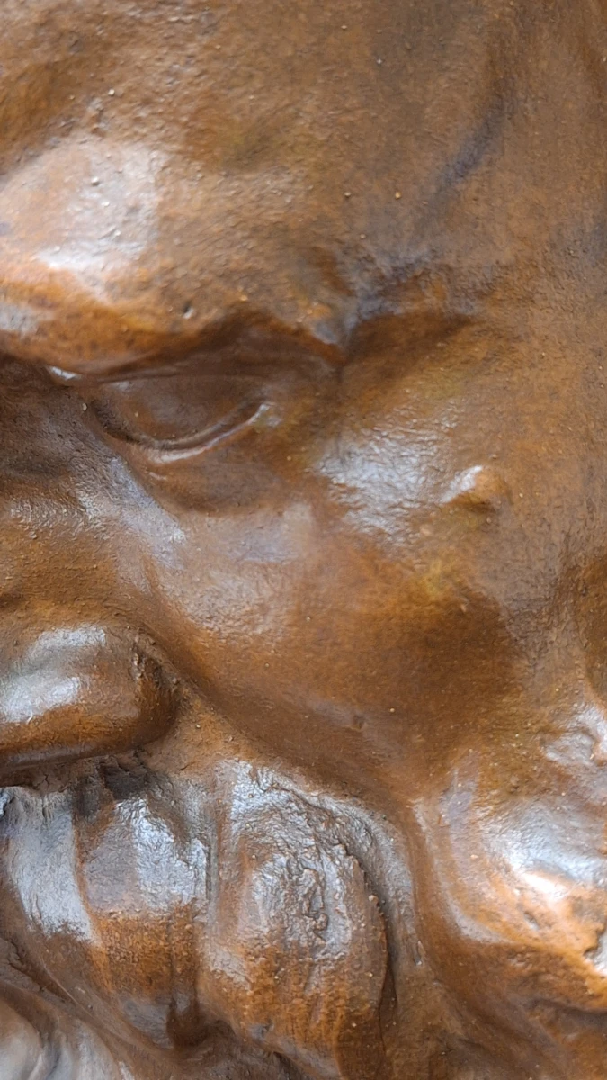 Terracotta buste van man met baard door Victor de Haen - foto 5