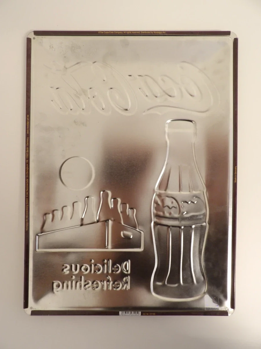 Retro metalen Coca-Cola reclamebord - foto 2
