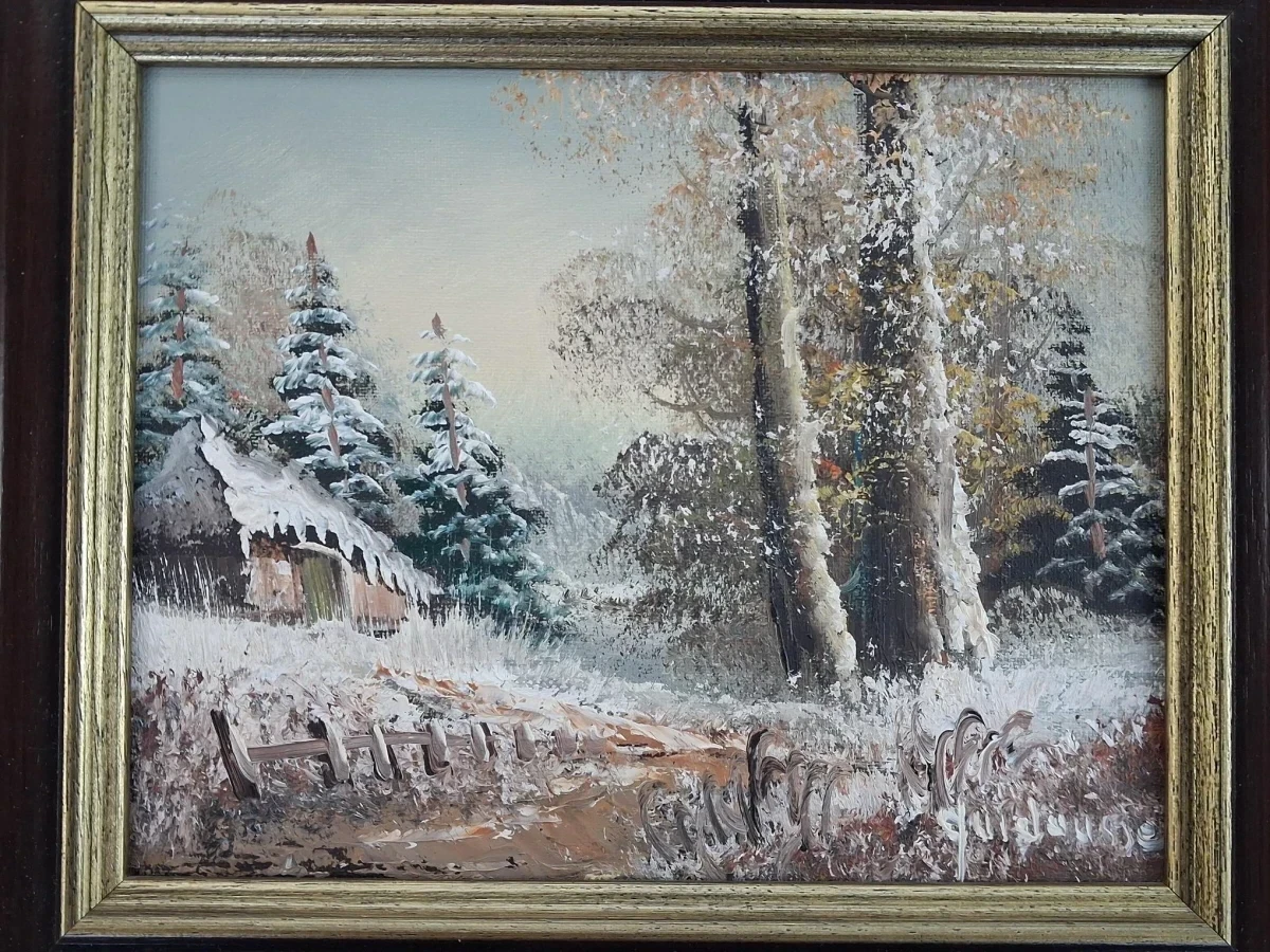 "Winterlandschap" van Gaston Quidousse - foto 2
