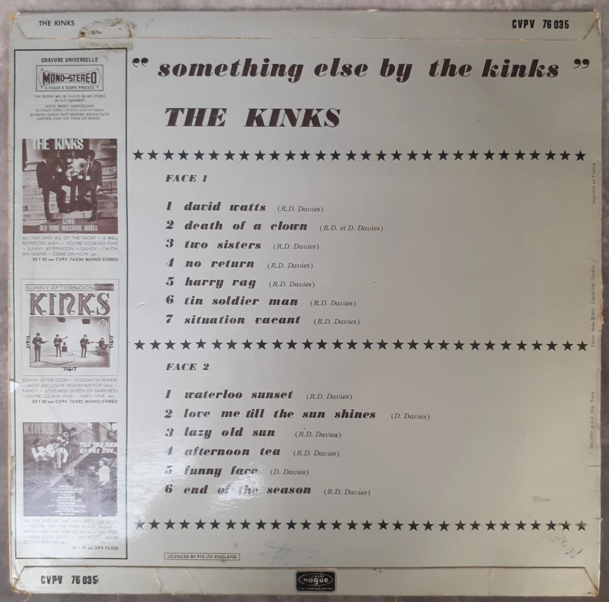 Vinyl: The Kinks - Something Else By The Kinks - foto 2
