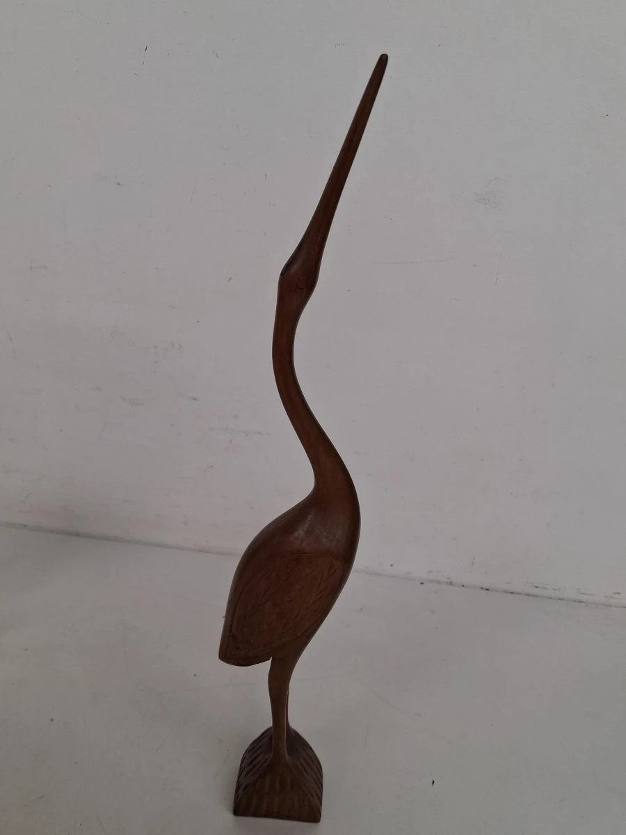 Drie vintage, handgesneden houten sculpturen - foto 7