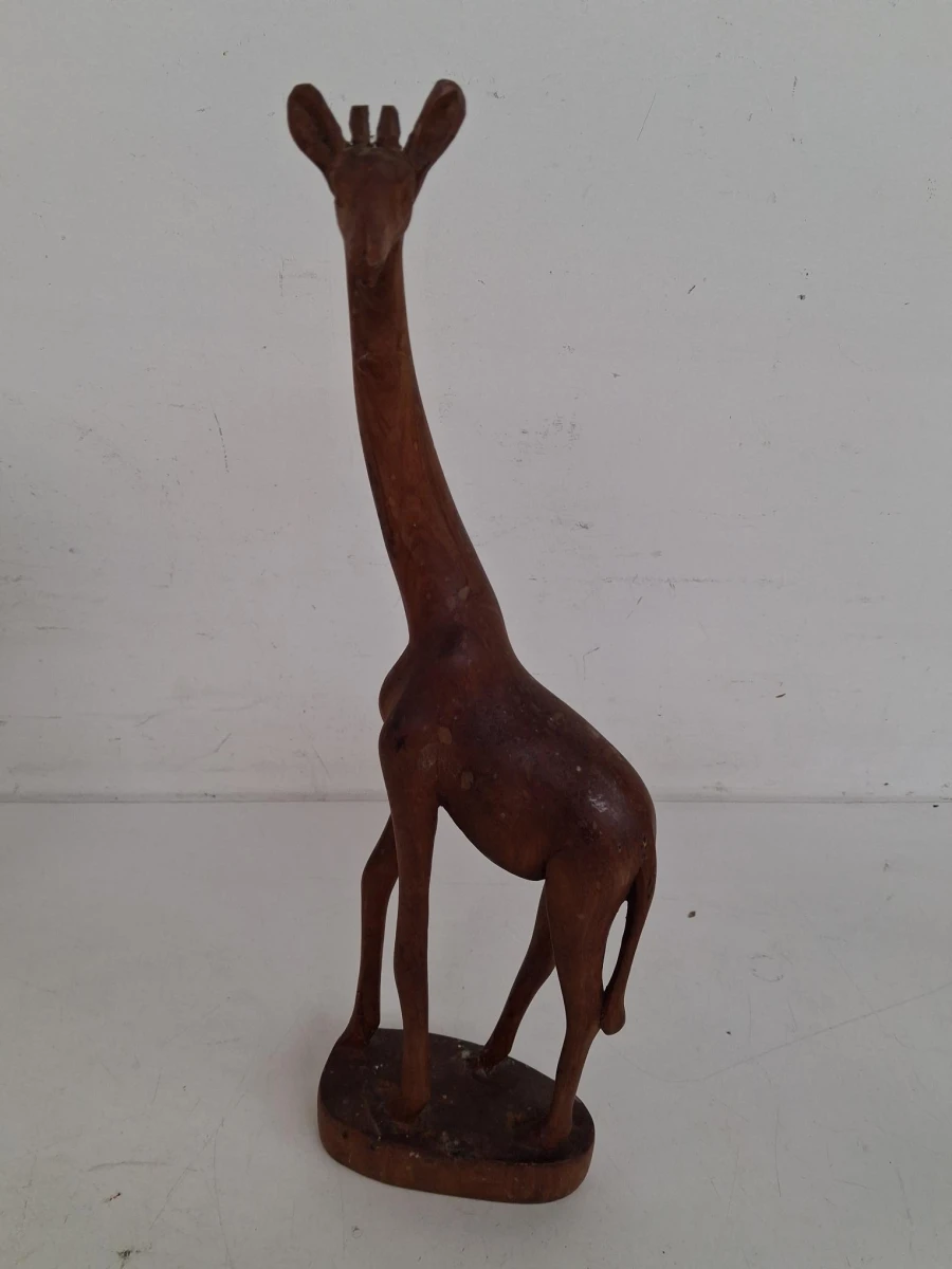 Drie vintage, handgesneden houten sculpturen - foto 4