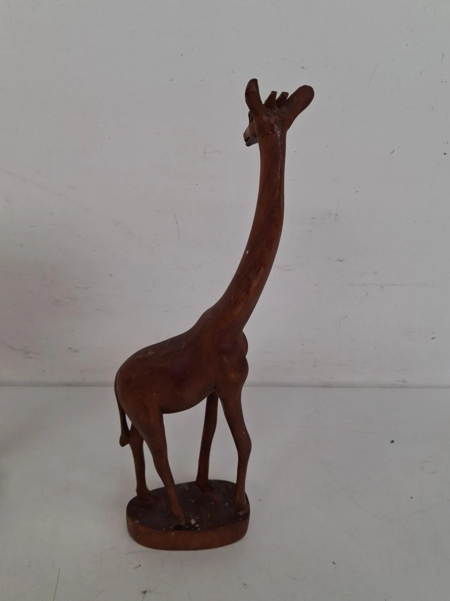 Drie vintage, handgesneden houten sculpturen - foto 5
