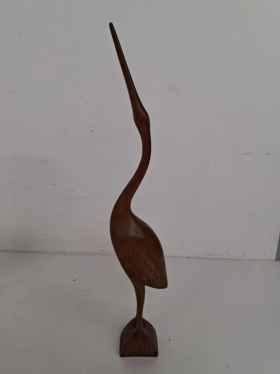 Drie vintage, handgesneden houten sculpturen - foto 6