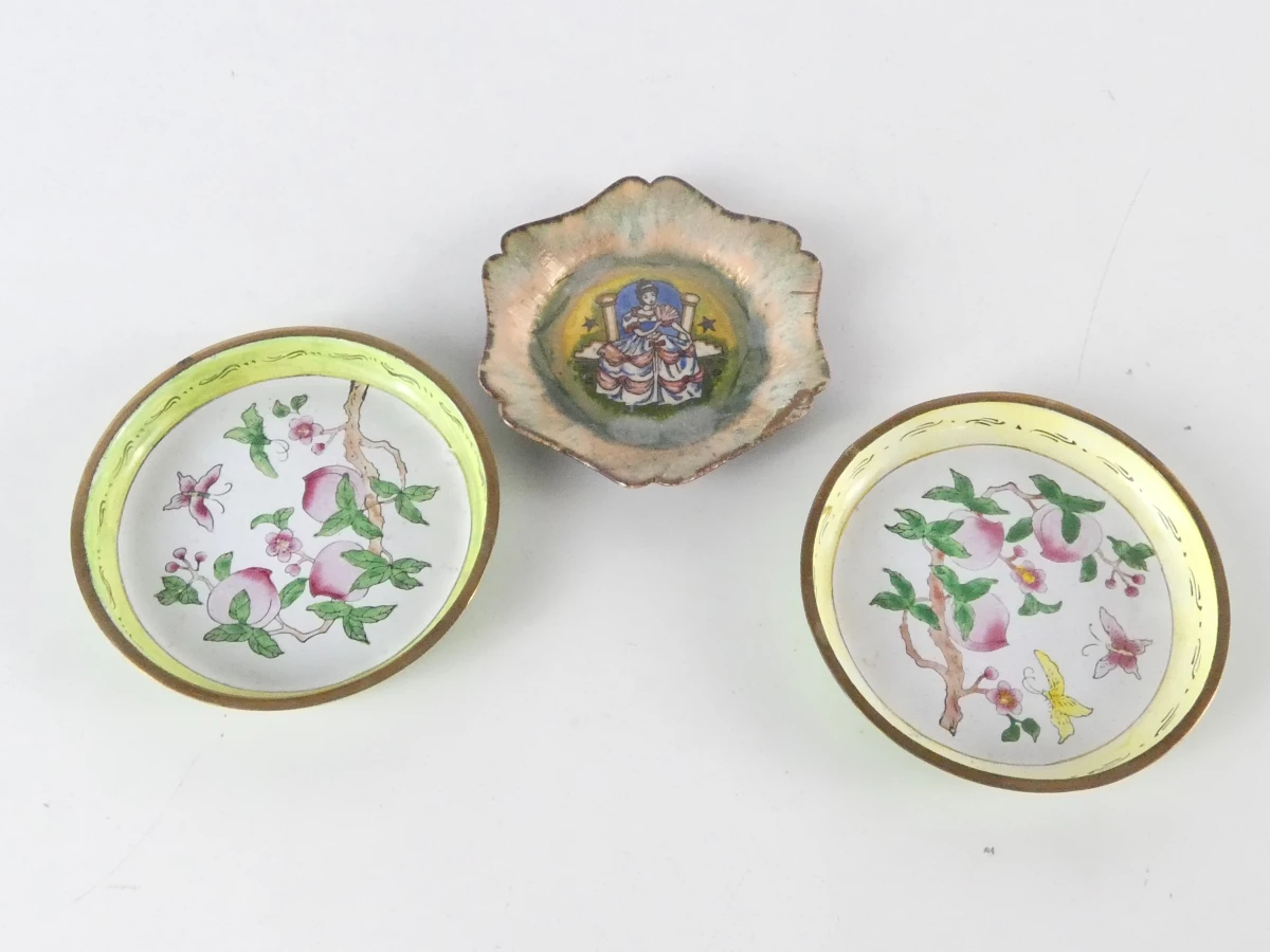 Set van 9 vintage kleine decoratieve schaaltjes en bakjes - foto 6