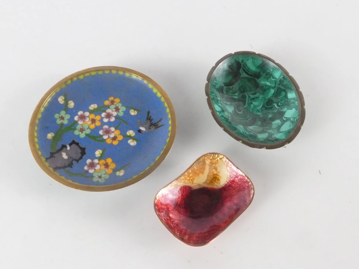 Set van 9 vintage kleine decoratieve schaaltjes en bakjes - foto 10