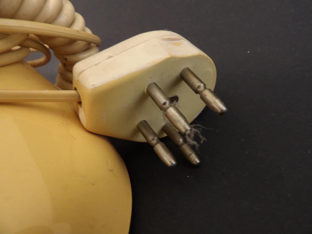 Vintage crèmekleurige bureautelefoon - foto 4