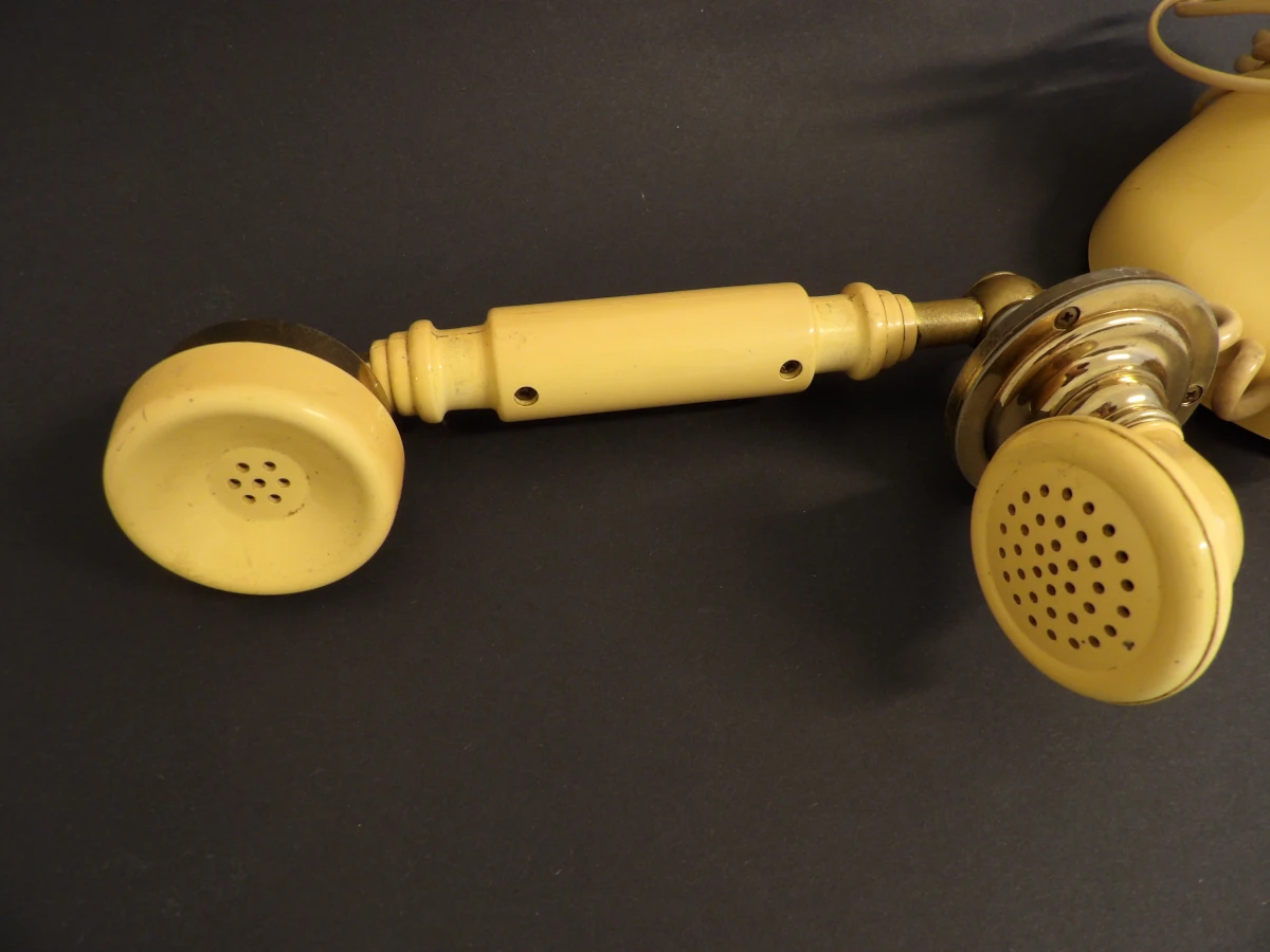 Vintage crèmekleurige bureautelefoon - foto 3