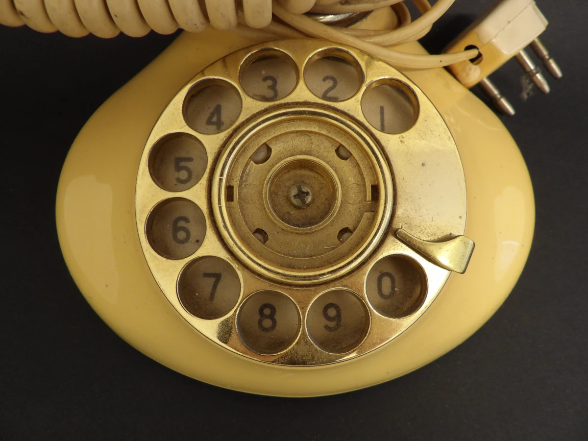 Vintage crèmekleurige bureautelefoon - foto 2