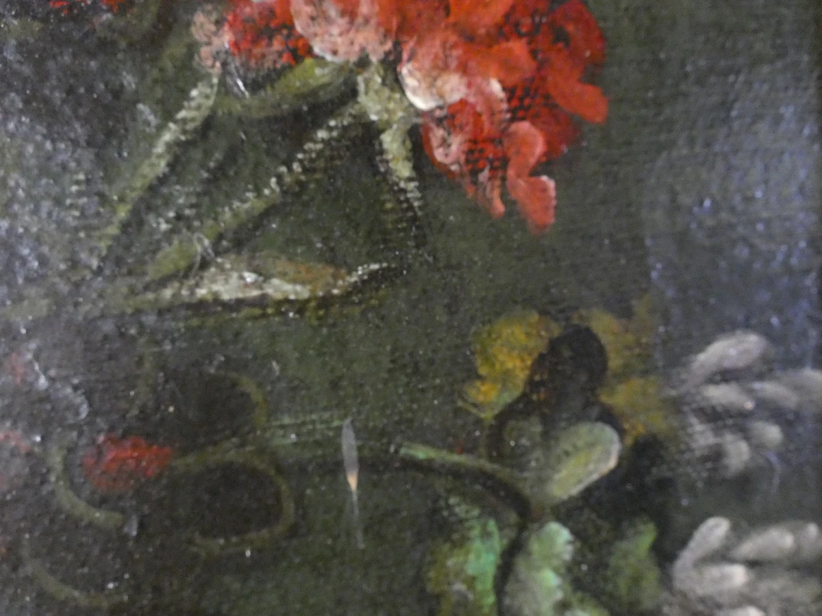 Olieverfschilderij Klassiek Bloemstilleven met Tulpen en Rozen in Vaas - foto 9