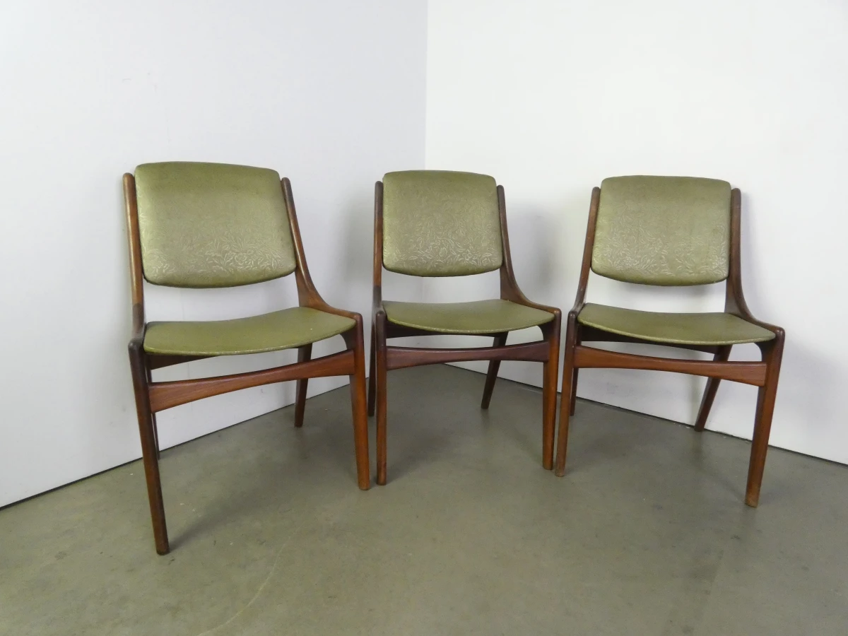 Set van 6 Mid-Century Modern Eetkamerstoelen – "Monaco" – Johannes Andersen voor Mahjongg Vlaardingen – Jaren 60 - foto 5