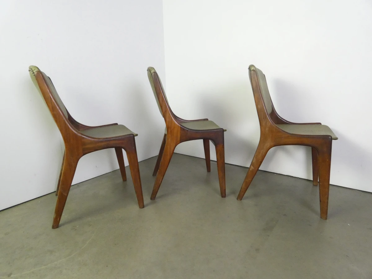 Set van 6 Mid-Century Modern Eetkamerstoelen – "Monaco" – Johannes Andersen voor Mahjongg Vlaardingen – Jaren 60 - foto 6