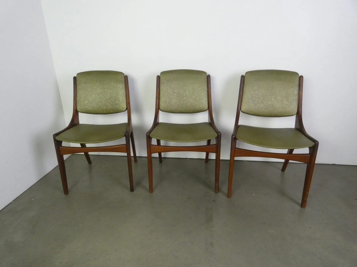 Set van 6 Mid-Century Modern Eetkamerstoelen – "Monaco" – Johannes Andersen voor Mahjongg Vlaardingen – Jaren 60 - foto 11