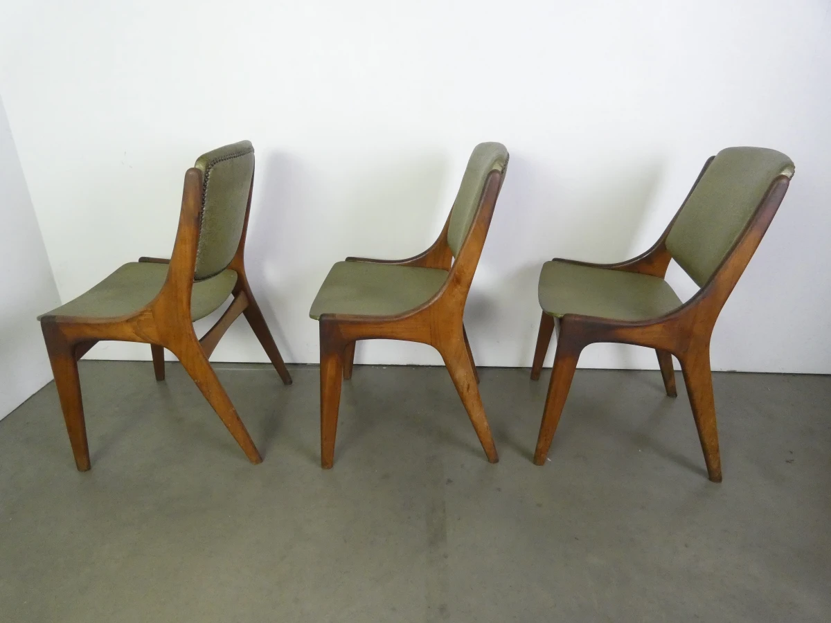 Set van 6 Mid-Century Modern Eetkamerstoelen – "Monaco" – Johannes Andersen voor Mahjongg Vlaardingen – Jaren 60 - foto 14