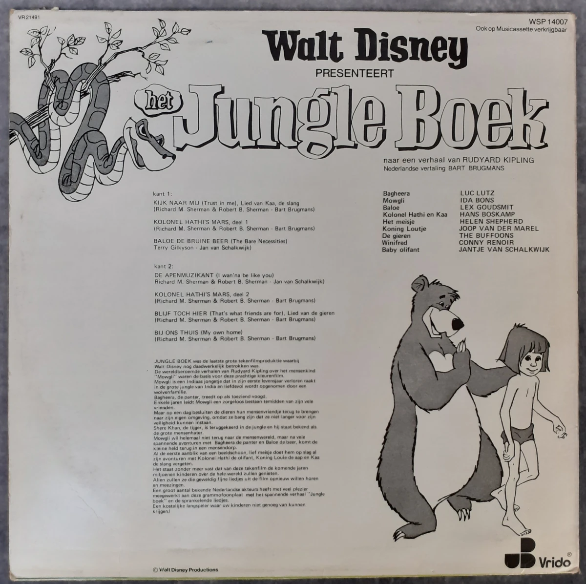 Vinyl: Set Van Vijf Originele Walt Disney Albums - foto 6