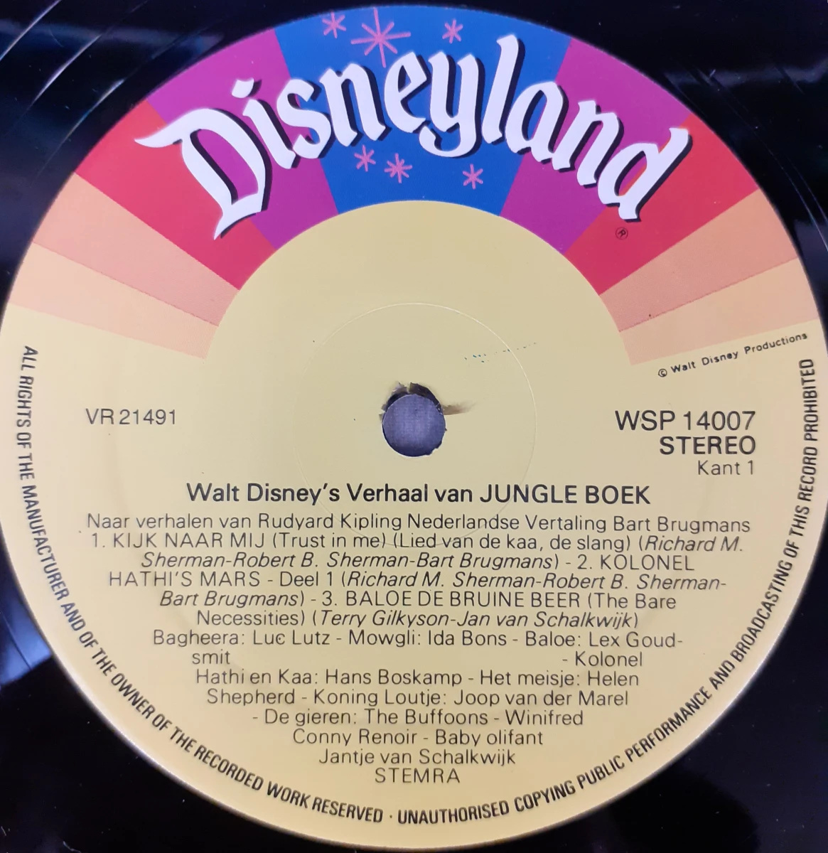Vinyl: Set Van Vijf Originele Walt Disney Albums - foto 7