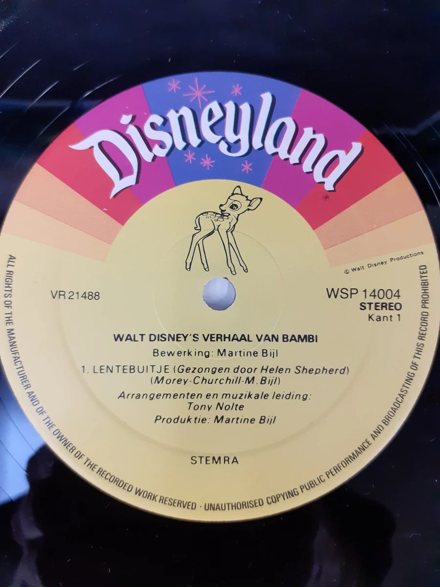 Vinyl: Set Van Vijf Originele Walt Disney Albums - foto 4