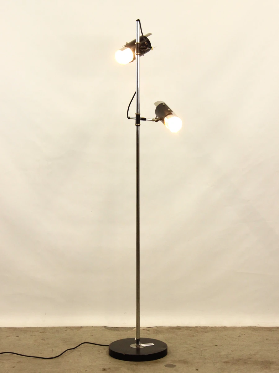Vintage Industriële Vloerlamp – 2 Spots – Jaren '60/'70 Space Age - foto 6