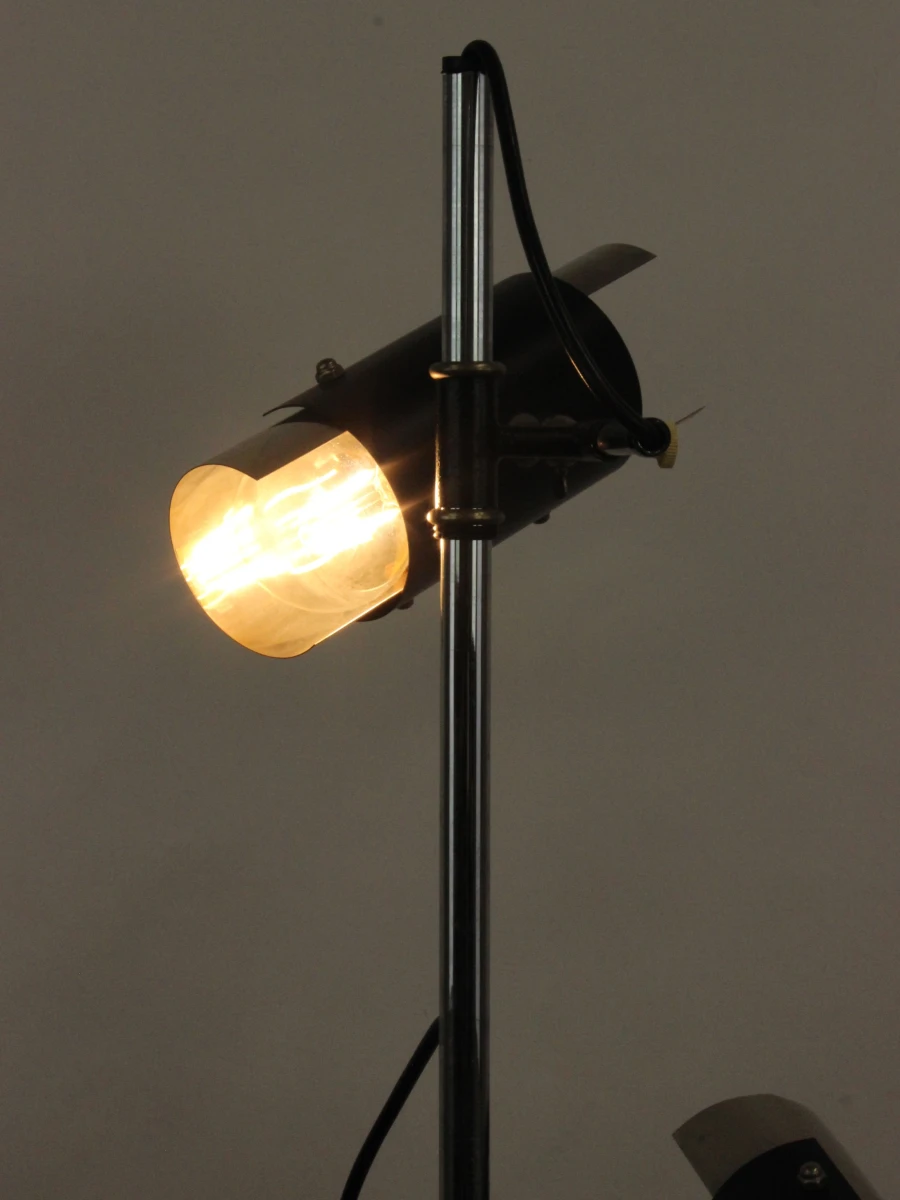 Vintage Industriële Vloerlamp – 2 Spots – Jaren '60/'70 Space Age - foto 7