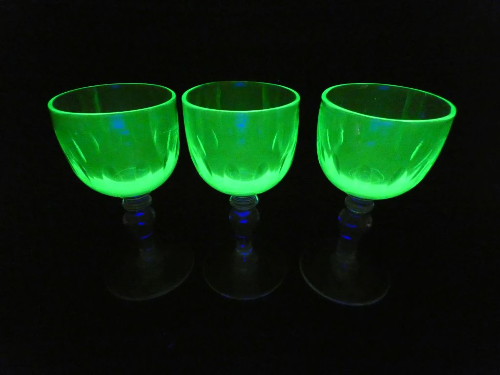 Set van 3 uranium likeurglaasjes - foto 2