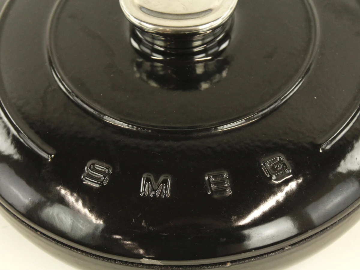 Smeg gietijzeren braadpan 22 liter zwart - foto 5