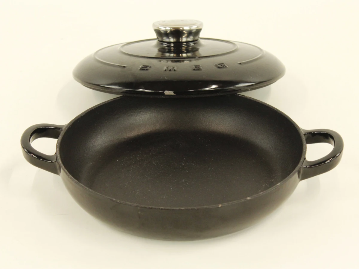 Smeg gietijzeren braadpan 22 liter zwart - foto 2