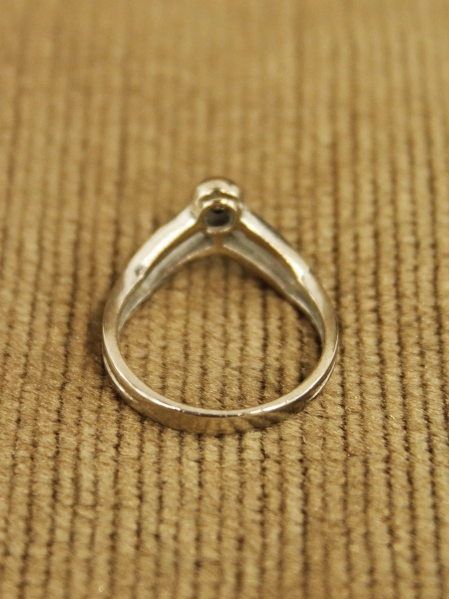 18 karaat witgouden ring met diamant - foto 5
