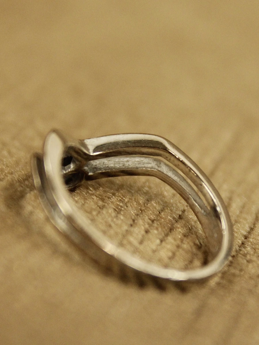 18 karaat witgouden ring met diamant - foto 7