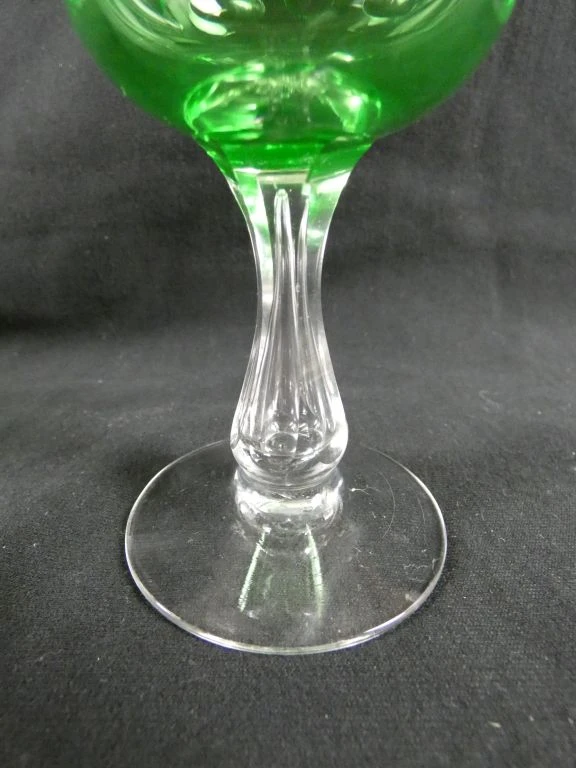 Set van 12 groene vintage uraniumglazen - foto 3