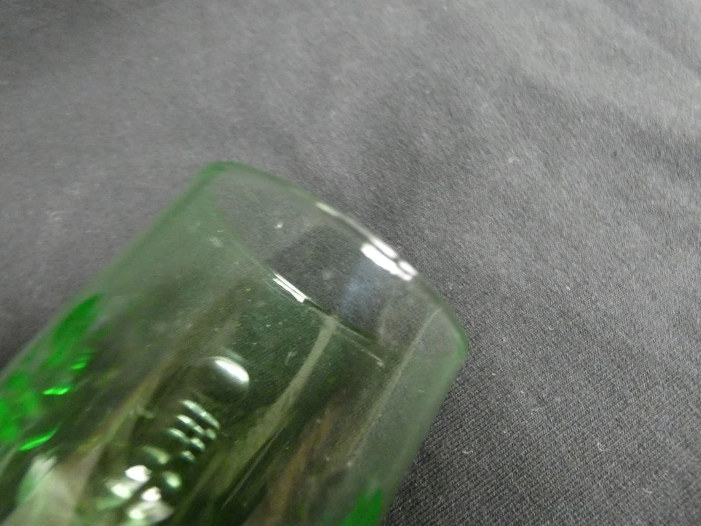 Set van 12 groene vintage uraniumglazen - foto 6