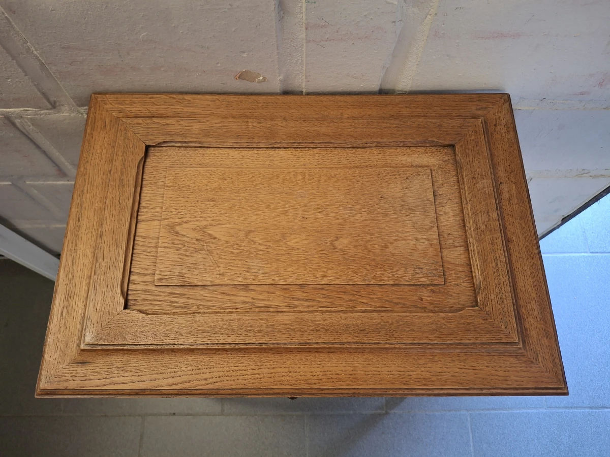 Antieke houten werk-/bijzettafel - foto 3