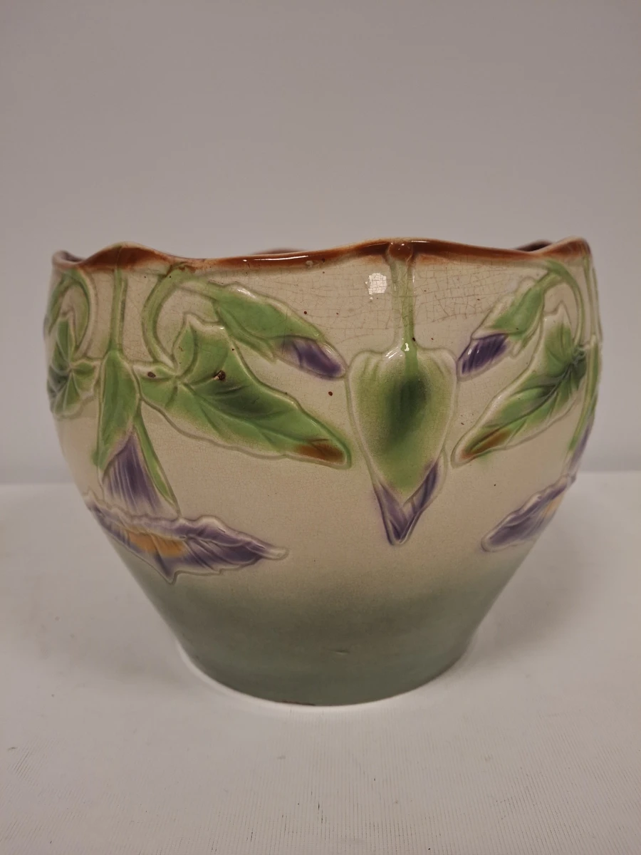 Art Nouveau bloempot met bloemenmotief - foto 2